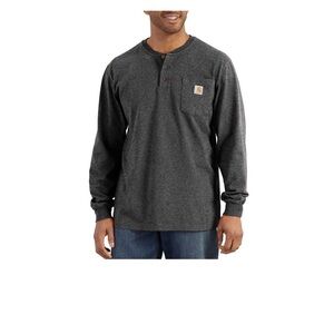 Carhartt K128 - Long Sleeve Henley T-Shirt Large